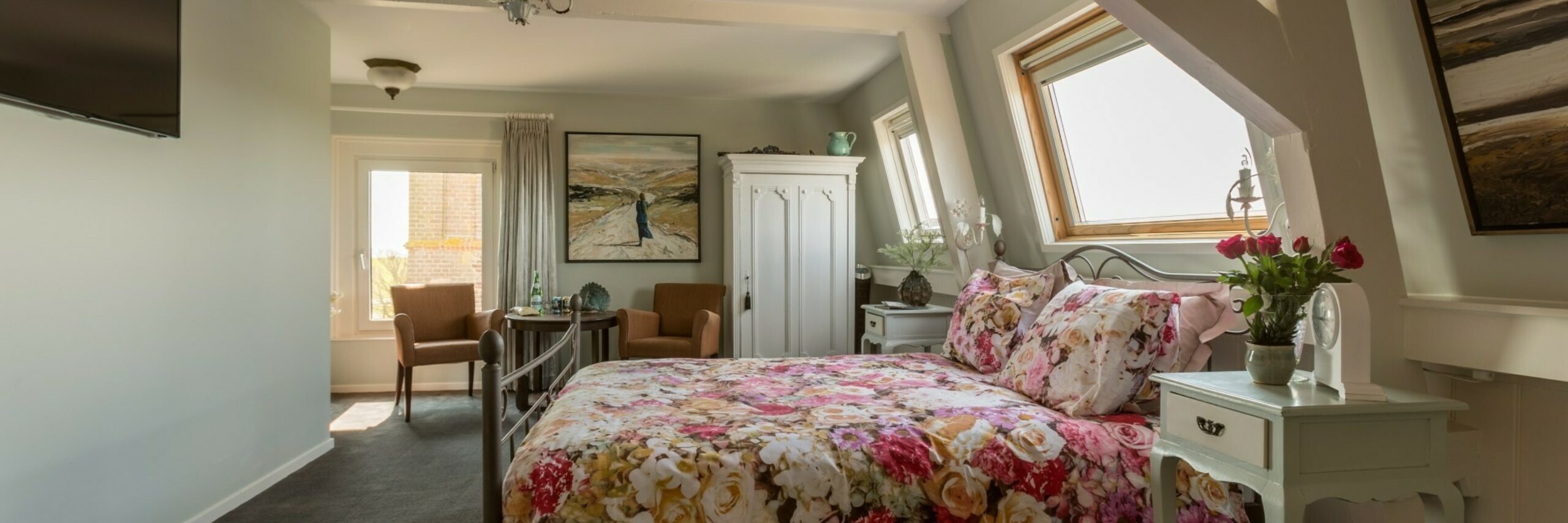 Slaapkamer Stella bed en breakfast Pastorie Marie VVV Texel