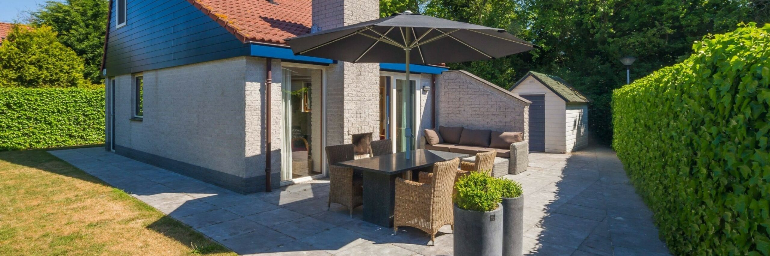 Terras vrijstaand vakantiehuis Gortersmient VVV Texel
