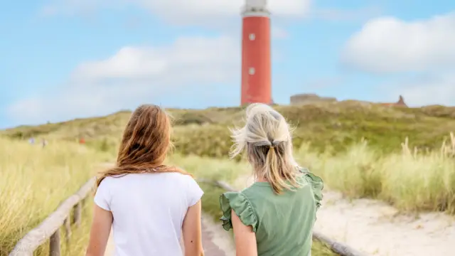 Wandelen bij de vuurtoren - Familie van Kesteren