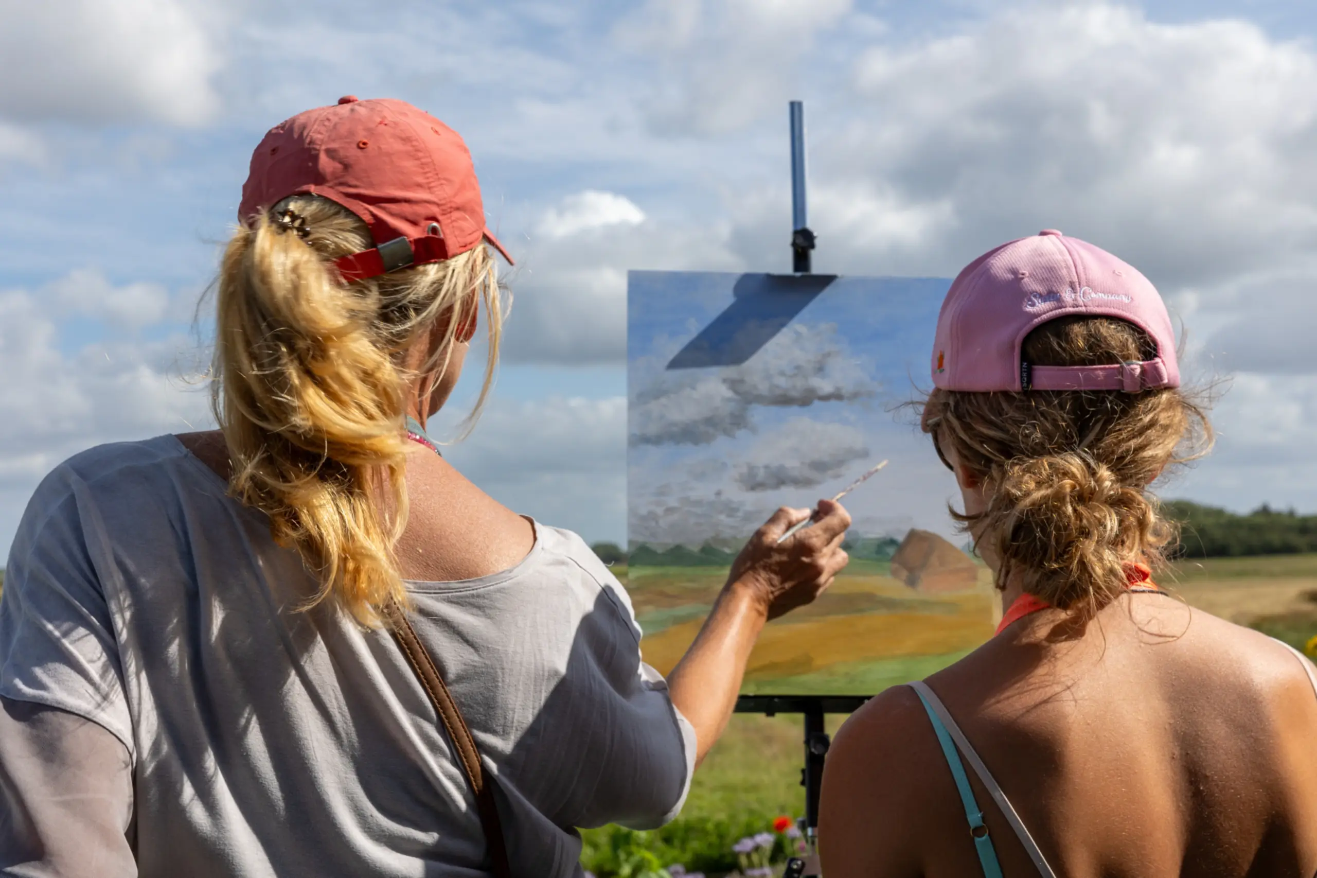 Workshop buiten schilderen van Marleen Bakker