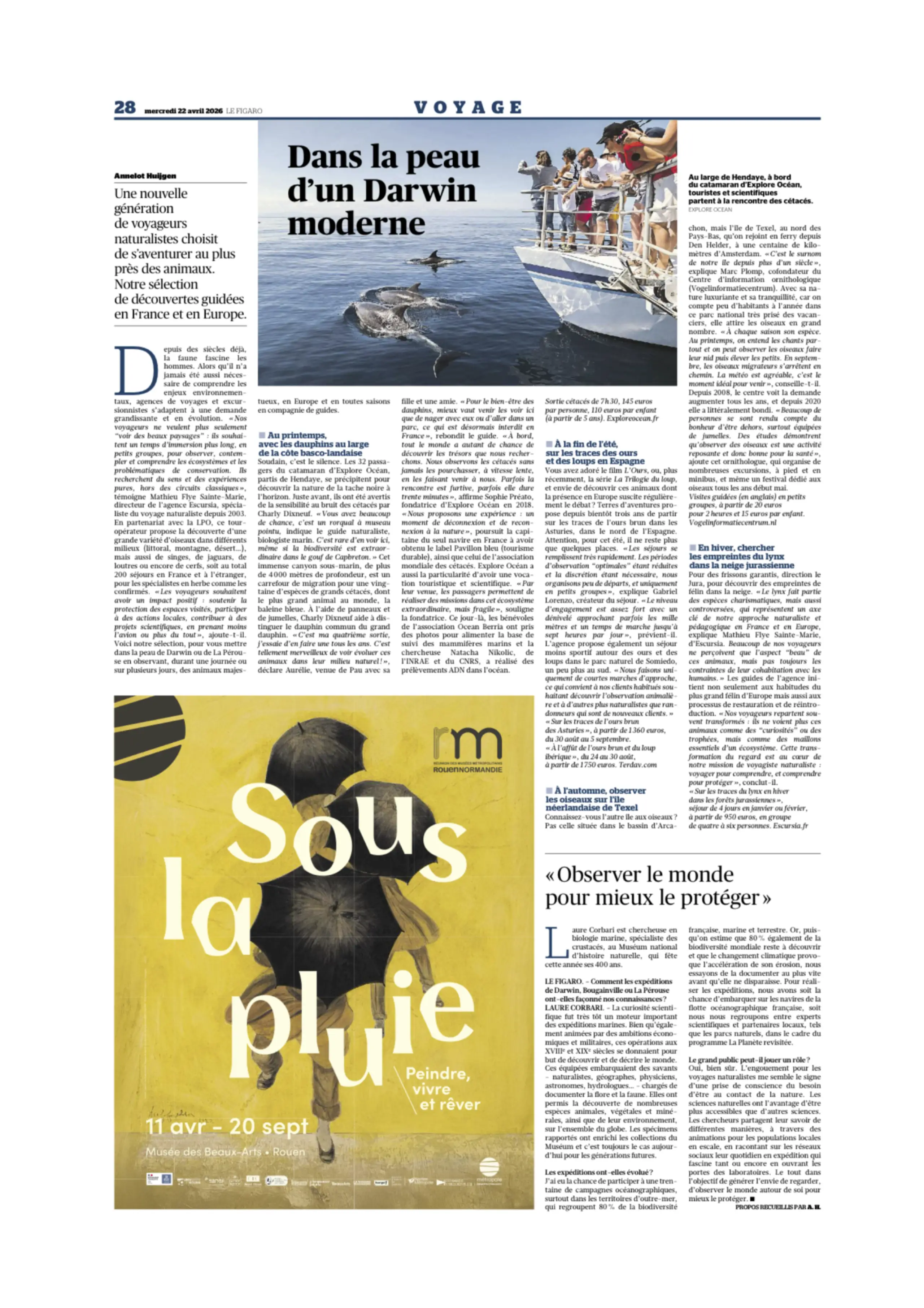 Voyages Naturalistes Le Figaro