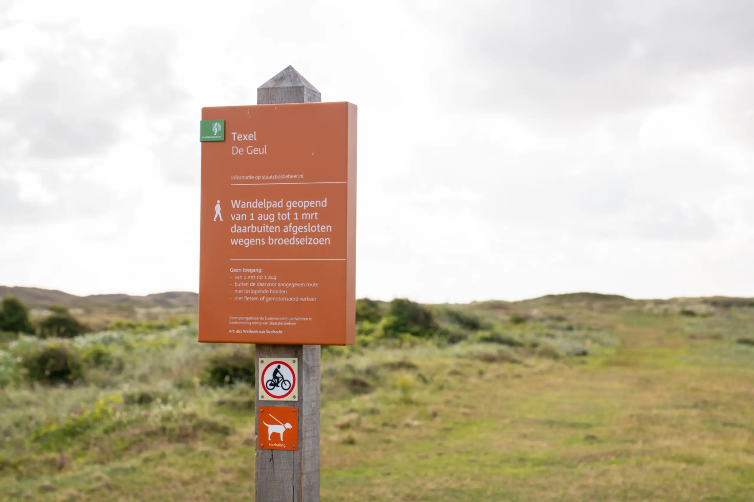 Schild Brutzeit De Geul